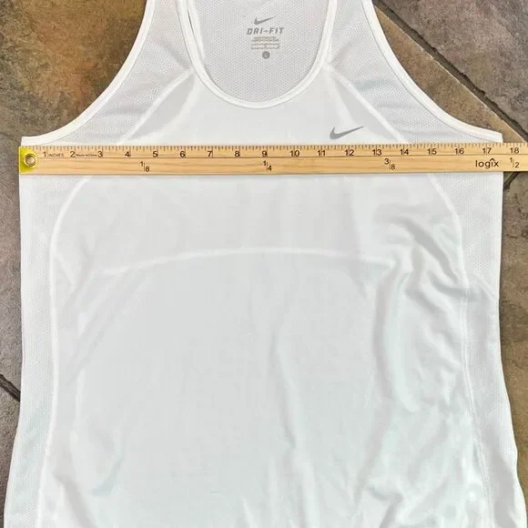 Nike Dri-FIT White Racerback Tank Top Large - Picture 6 of 13
